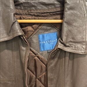 Towncraft Dark Brown Leather Coat